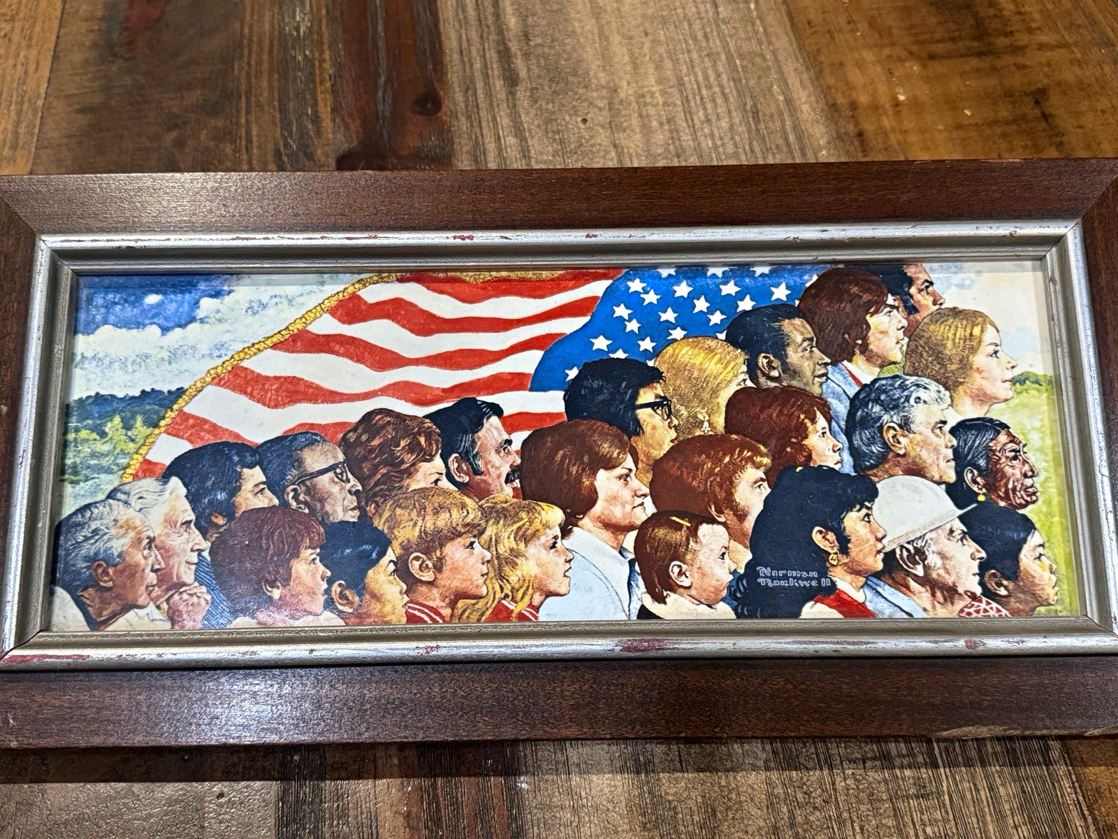 1979 framed porcelain Norman Rockwell America Framed Limited Edition w/ COA 1979 framed porcelain Norman Rockwell America Framed Limited Edition w/ COA
