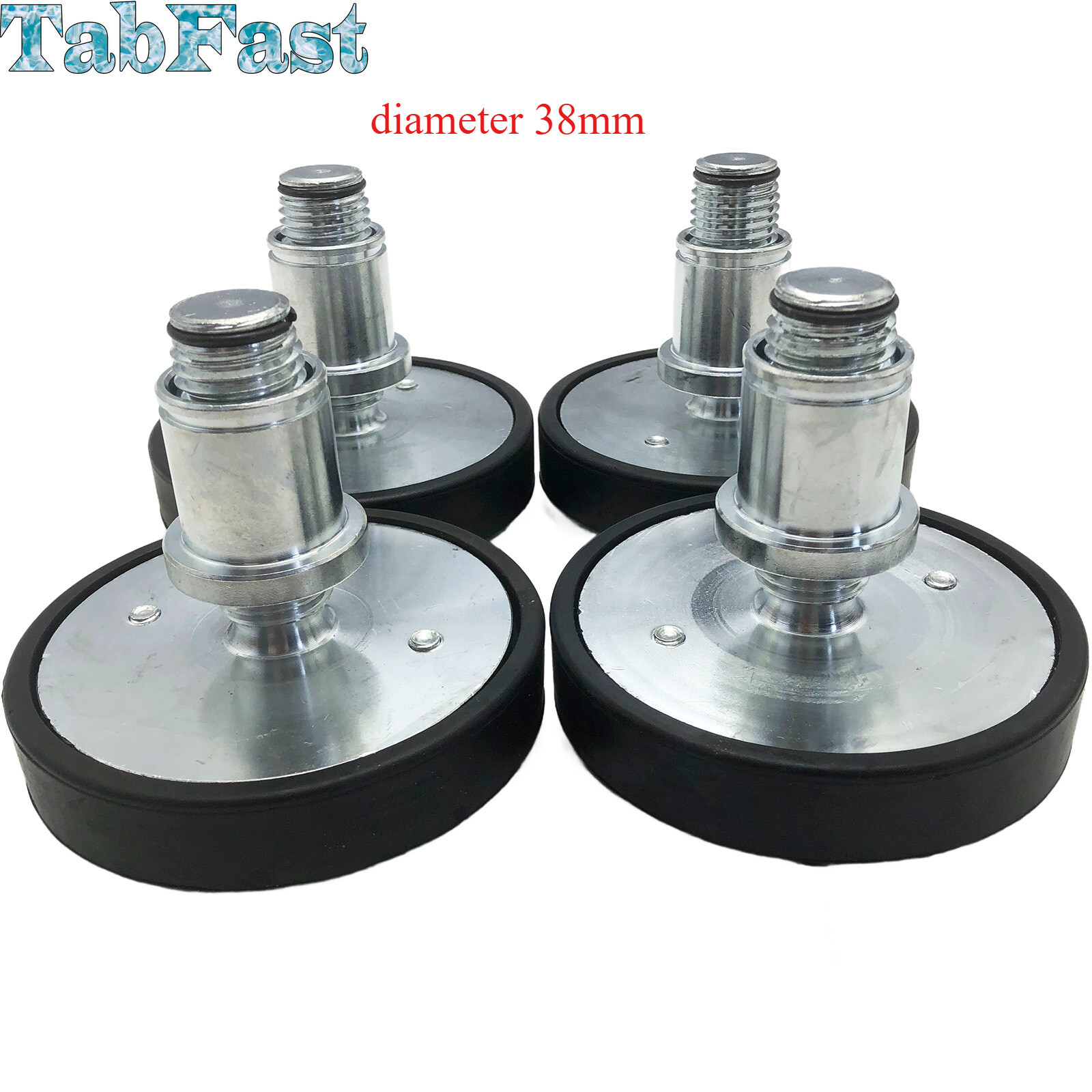 New 4PK 38mm Auto Car Lift Round Tray Rubber Pads Peg Screw-up Pads 38mm