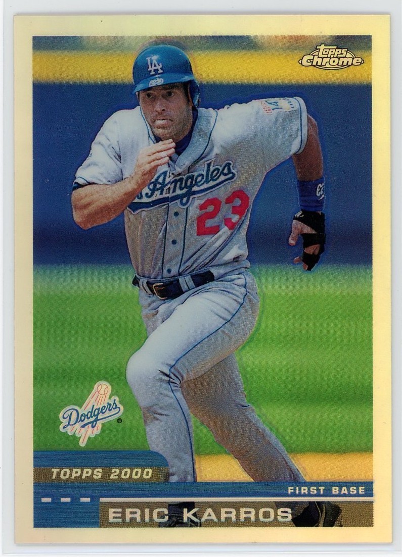 2000 Topps Chrome Eric Karros Refractor #33 Los Angeles Dodgers