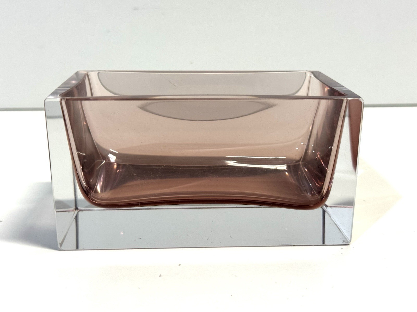 Vintage Murano Art Glass Sommerso Bowl by Alessandro Mandruzzato