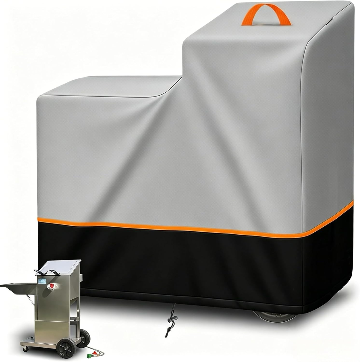Deep Fryer Cover for Bayou Classic 700-704 and 700-701 with Cart, Cover for 4-Ga