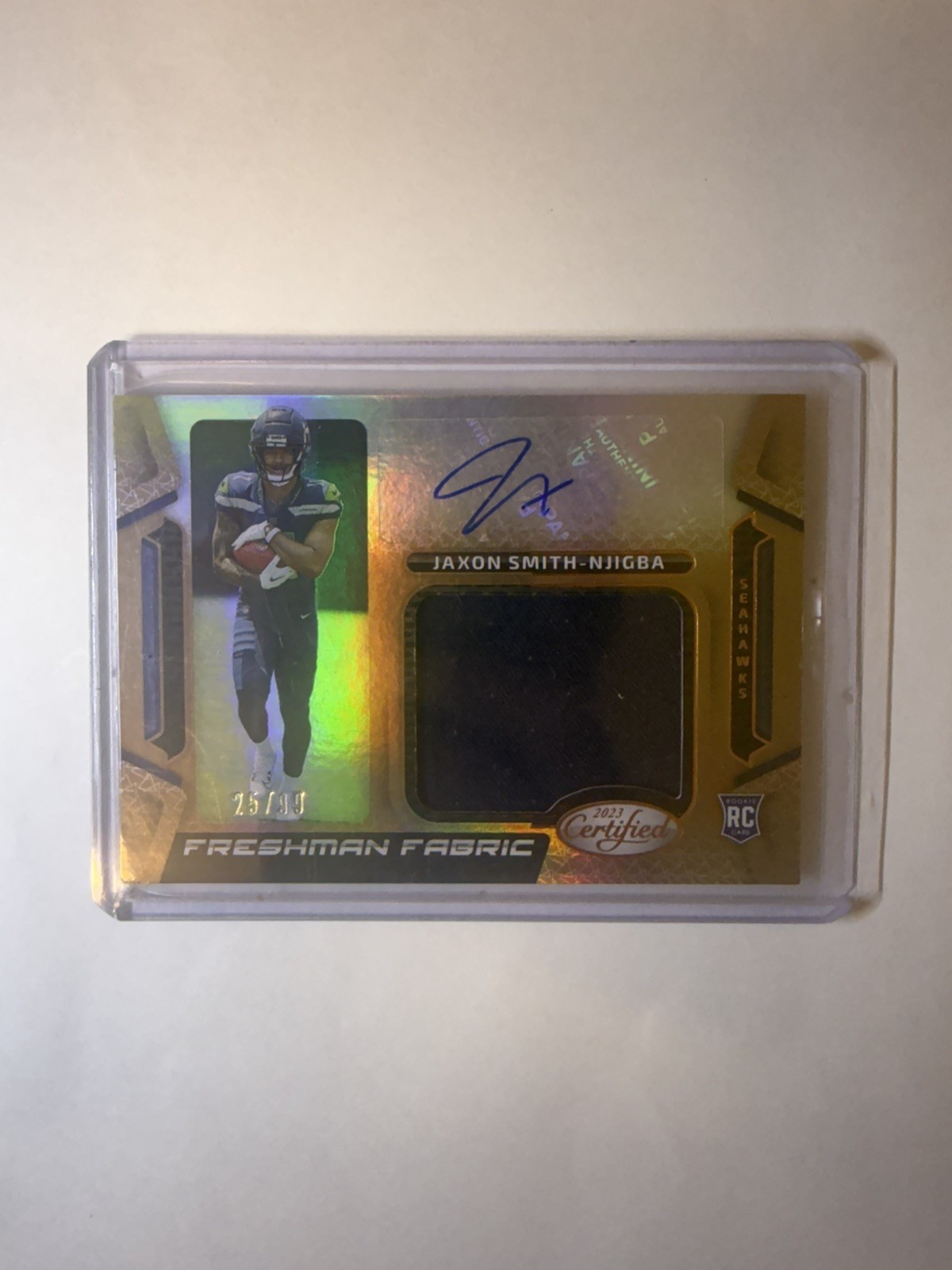 2023 Panini Certified Rookie Relic Autograph FFMS-41 Jaxon Smith-Njigba #/99 2023 Panini Certified Rookie Relic Autograph FFMS-41 Jaxon Smith-Njigba #/99