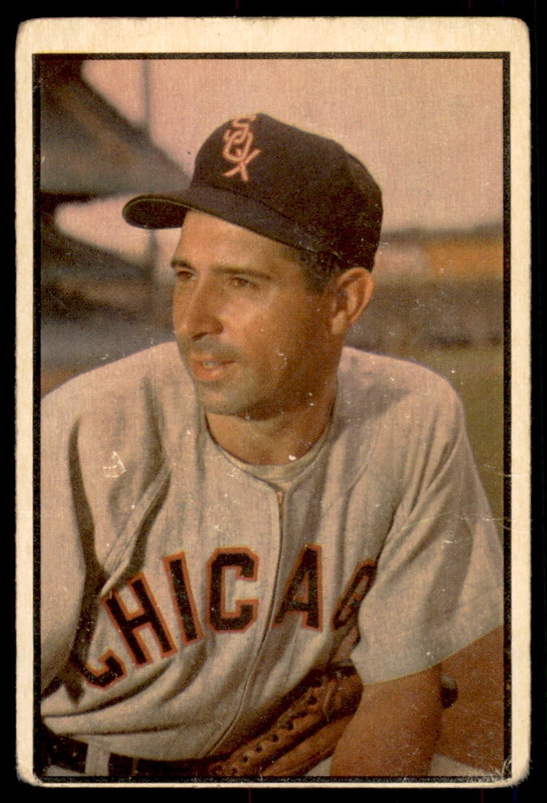 1953 Bowman Color #137 SAM DENTE White Sox VG (Lt Wrinkles) SP High # 1953 Bowman Color #137 SAM DENTE White Sox VG (Lt Wrinkles) SP High #