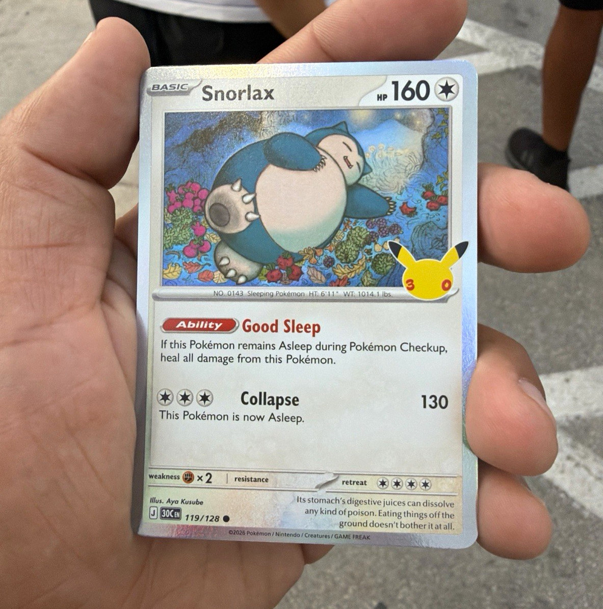 Snorlax 119/128 Scarlet & Violet Promo Holo English Pokémon TCG Card Snorlax 119/128 Scarlet & Violet Promo Holo English Pokémon TCG Card
