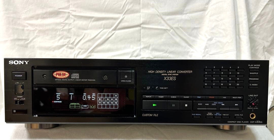 SONY CDP-X33ES ESPRIT Series Compact Disc Player Vintage Japan Fully Functional