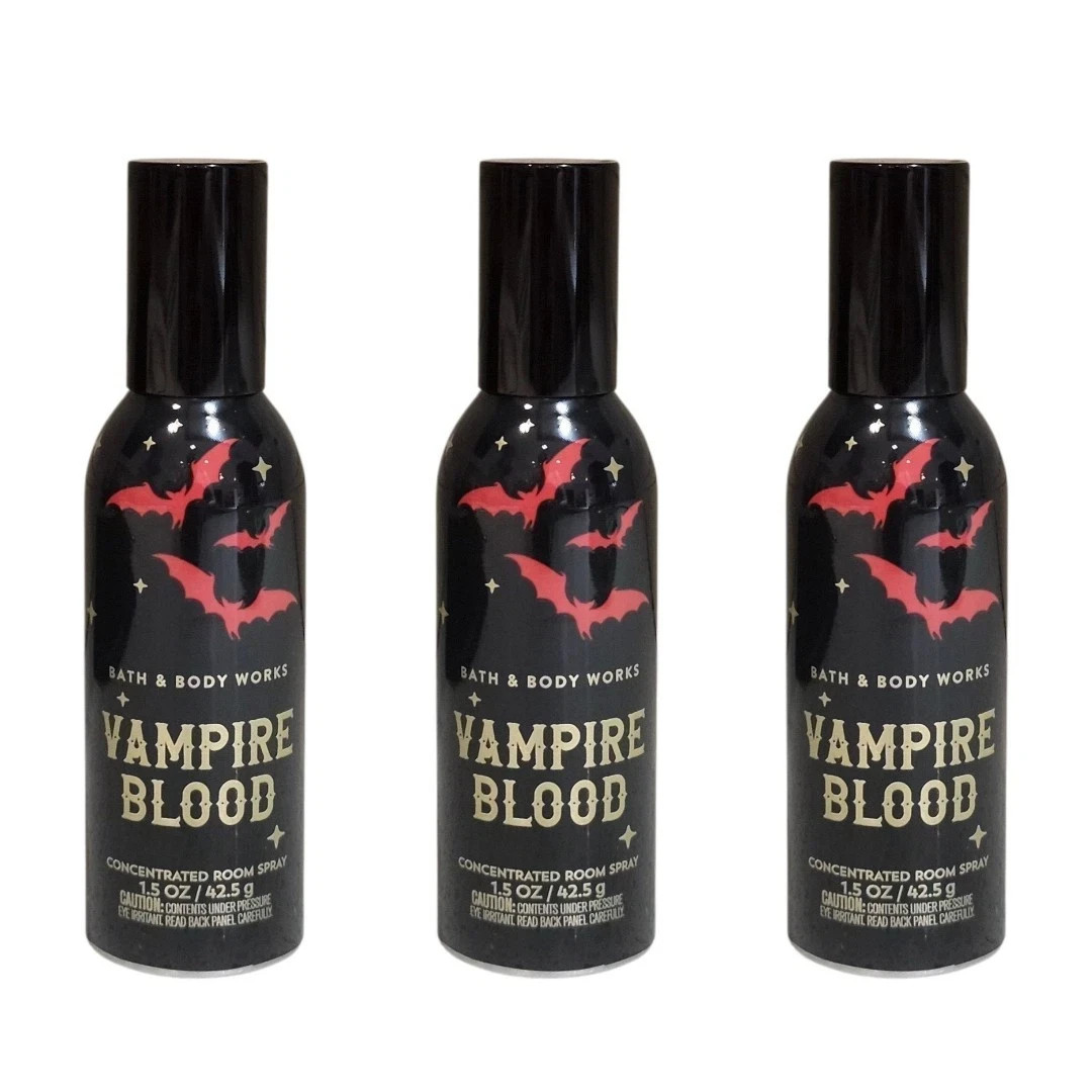 3x Bath & Body Works Vampire Blood Concentrated Room Spray Freshener 1.5 oz each 3x Bath & Body Works Vampire Blood Concentrated Room Spray Freshener 1.5 oz each