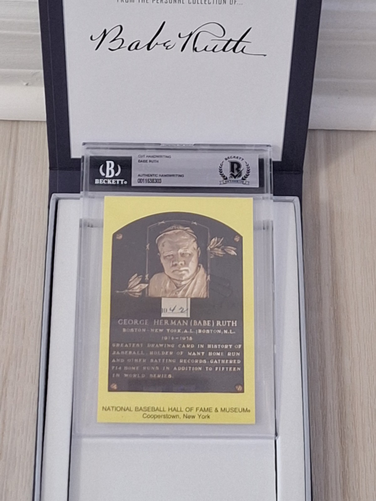 Babe Ruth Signed \ Babe Ruth Signed \