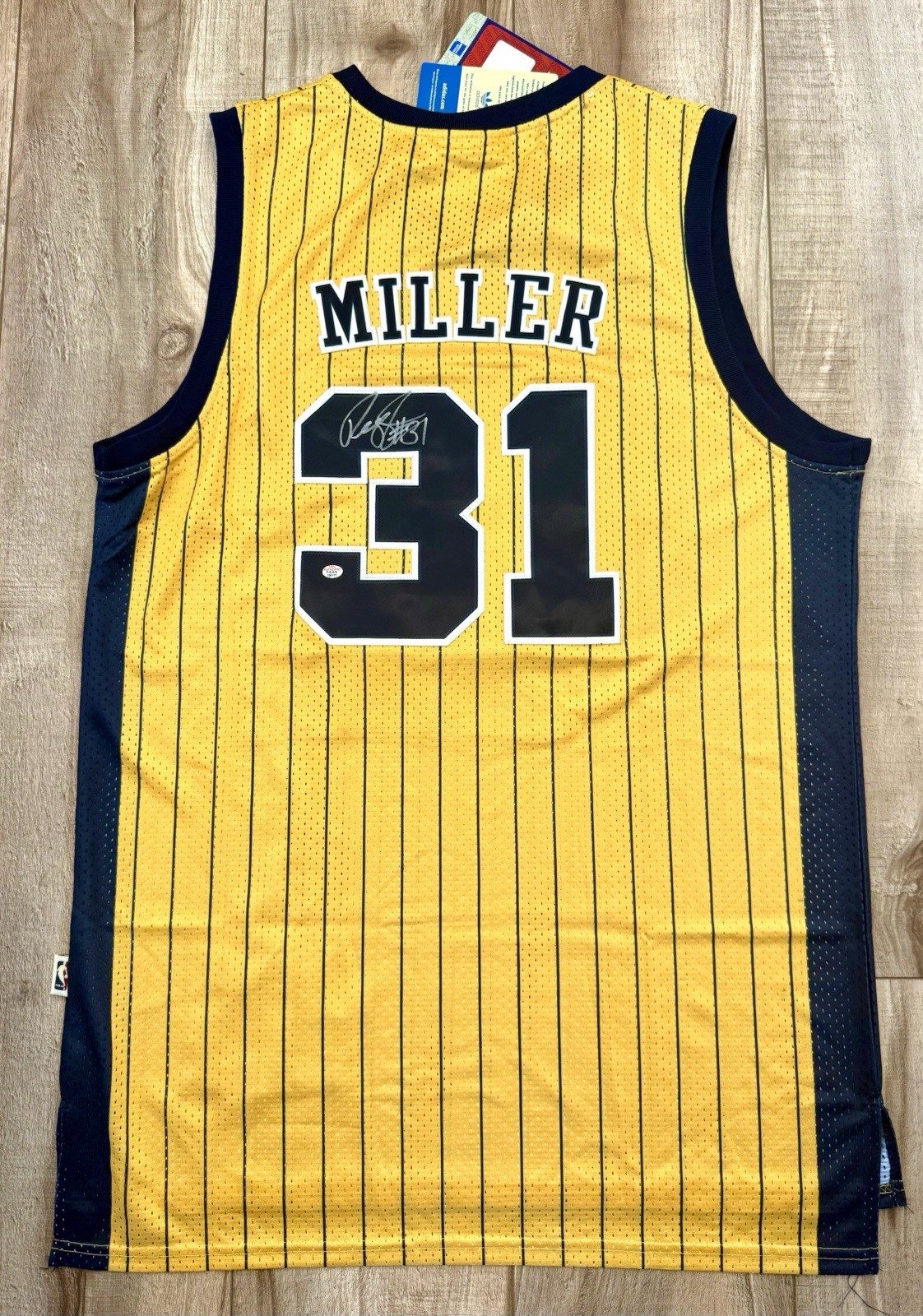 Reggie Miller Signed Indiana Pacers Adidas Jersey Autographed NBA Authentic Reggie Miller Signed Indiana Pacers Adidas Jersey Autographed NBA Authentic