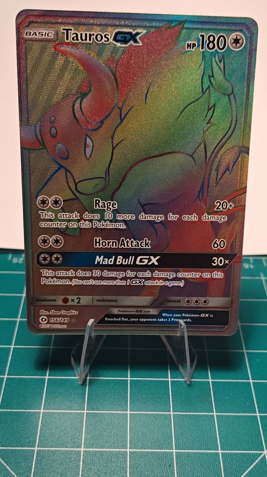 Tauros GX (Secret) 156/149 SM Base Set Holo Tauros GX (Secret) 156/149 SM Base Set Holo