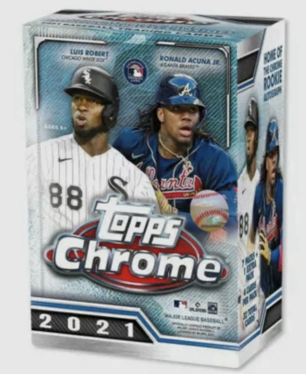 2021 Topps Chrome Baseball Blaster Box (32 Cards) SEALED 2021 Topps Chrome Baseball Blaster Box (32 Cards) SEALED