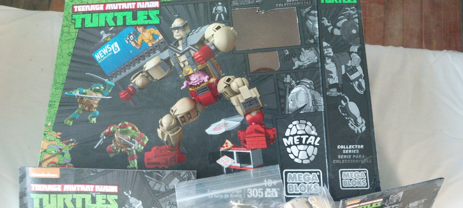 Mega Blocks TMNT  Krang\'s Rampage  DMW 32 Main Krang Build Open Box