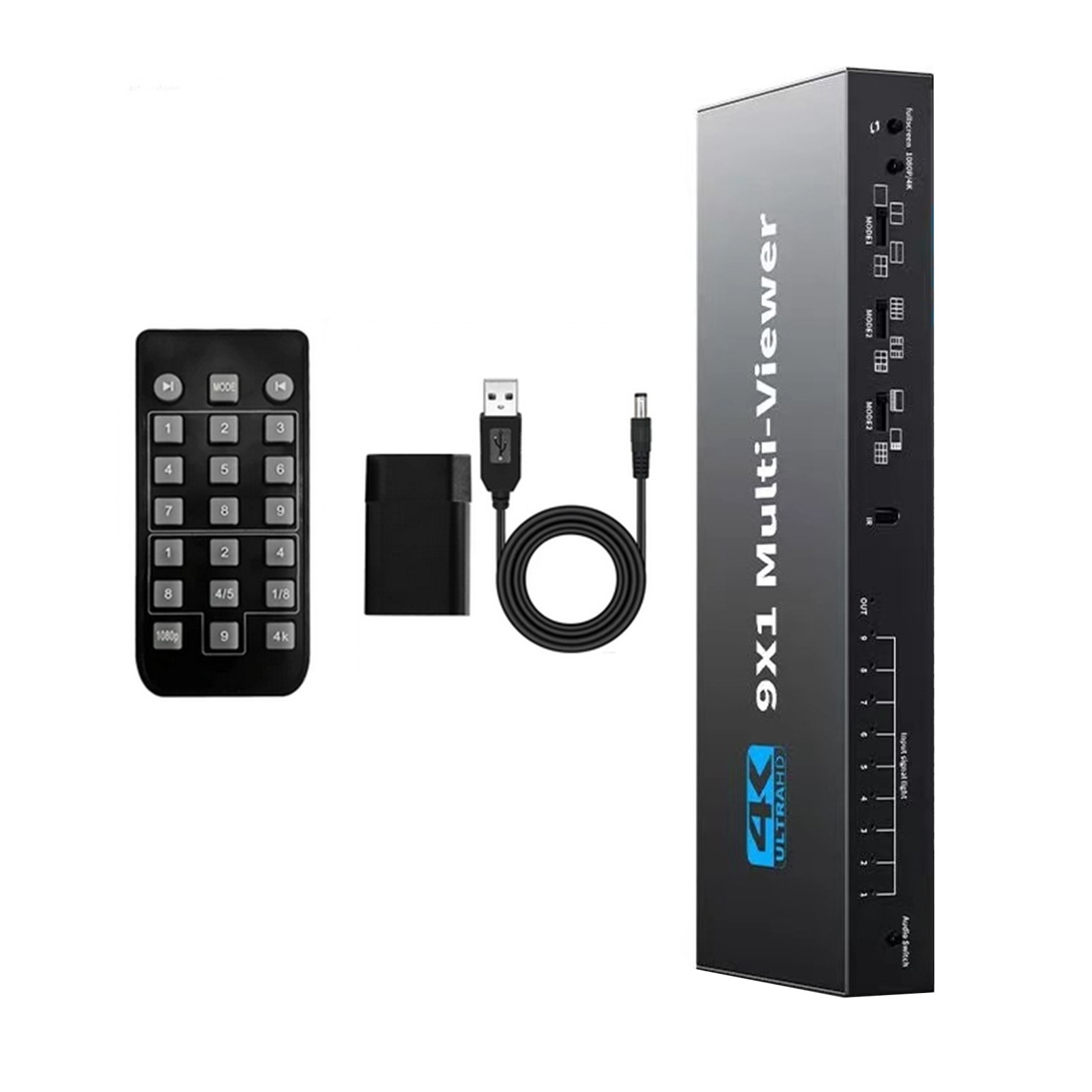 4K 30hz 1080P 9x1 HDMI-Compatible Multi-viewer  Screen 10 Ways Viewing Screen