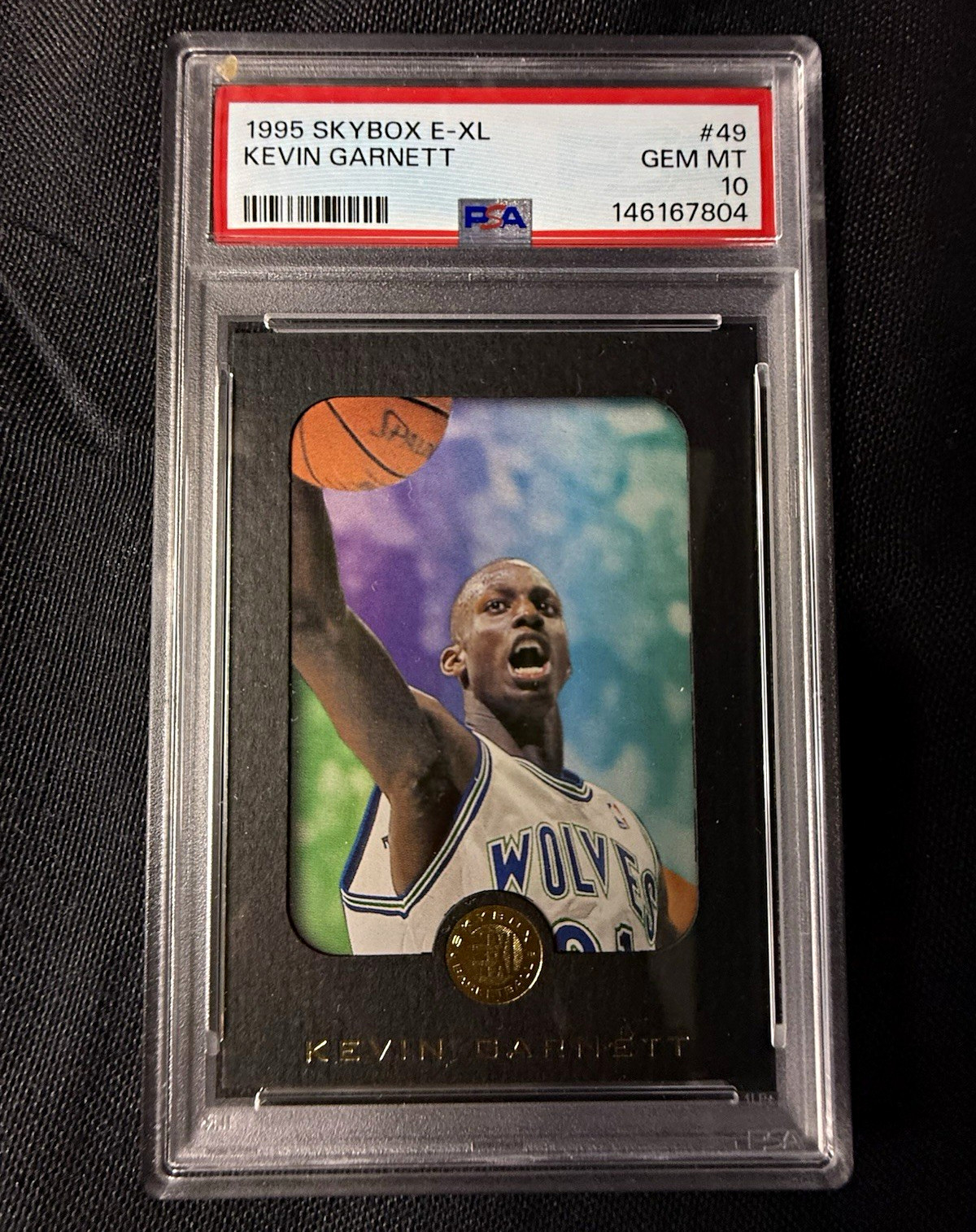 Kevin Garnett #49 Rookie Graded Minnesota Timberwolves SkyBox 1995-96 E-XL 