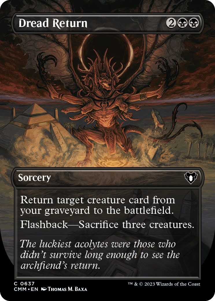 NM - Dread Return (Borderless) CMM - 637 Commander Masters NM - Dread Return (Borderless) CMM - 637 Commander Masters