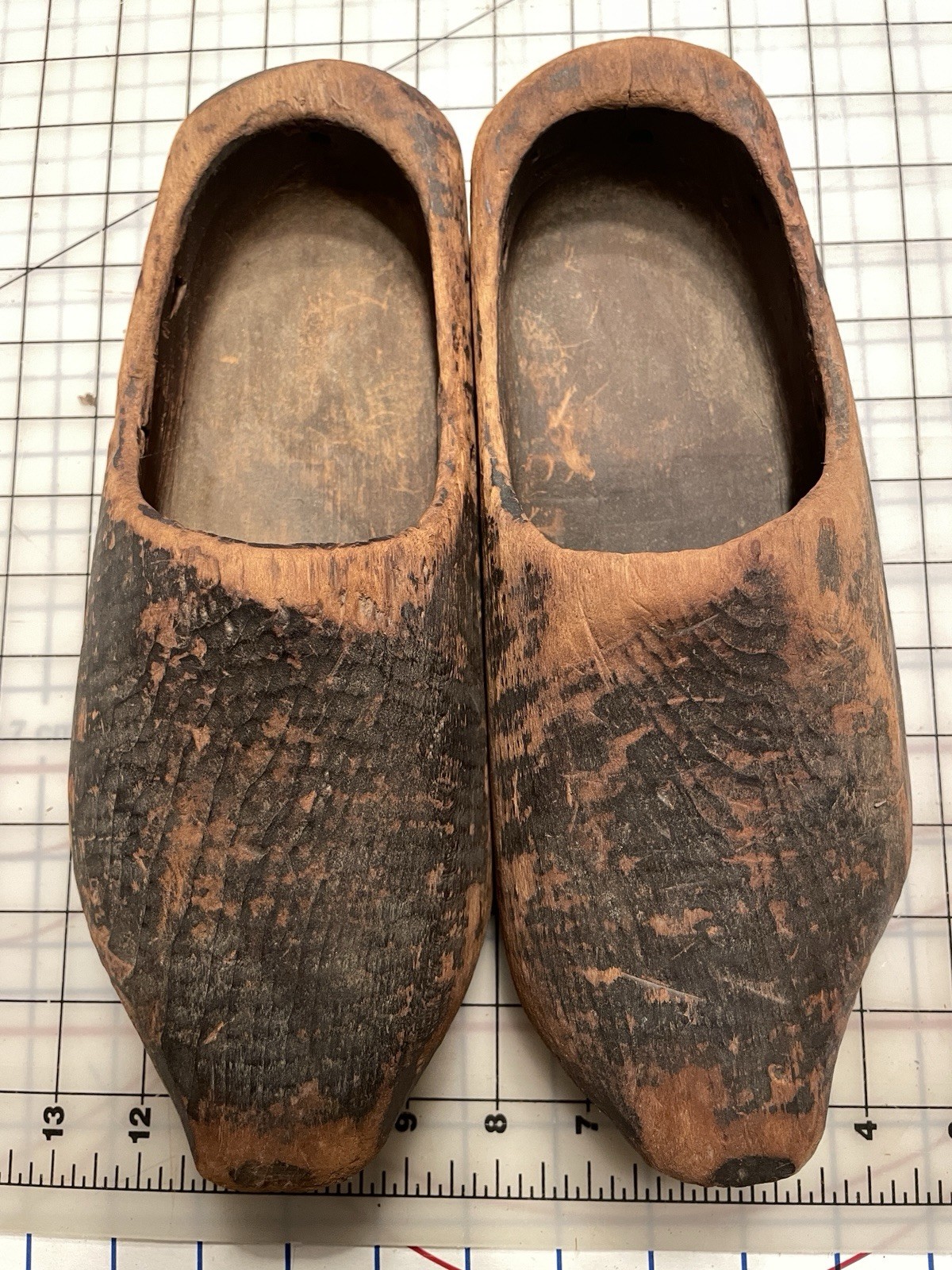 Antique Hand-carved Wooden Shoes Klompen Sabots Antique Hand-carved Wooden Shoes Klompen Sabots
