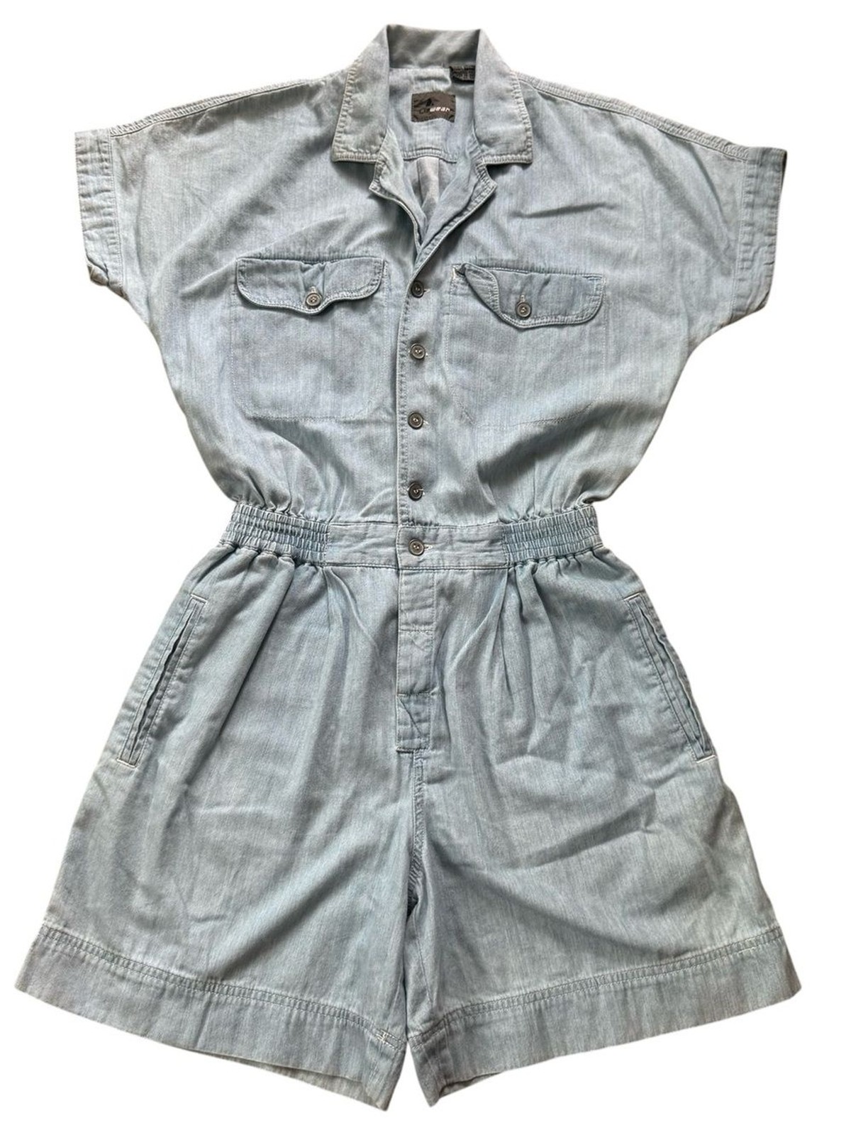 Vintage Liz Wear | Liz Claiborne Light Wash Denim Shorts Romper Vintage Liz Wear | Liz Claiborne Light Wash Denim Shorts Romper