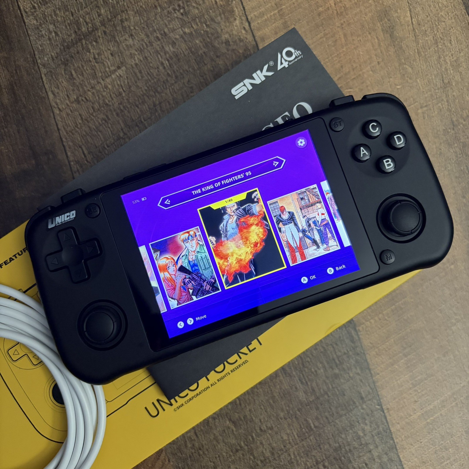 Unico Pocket Neo Geo SNK with 40 Games Pre-loaded