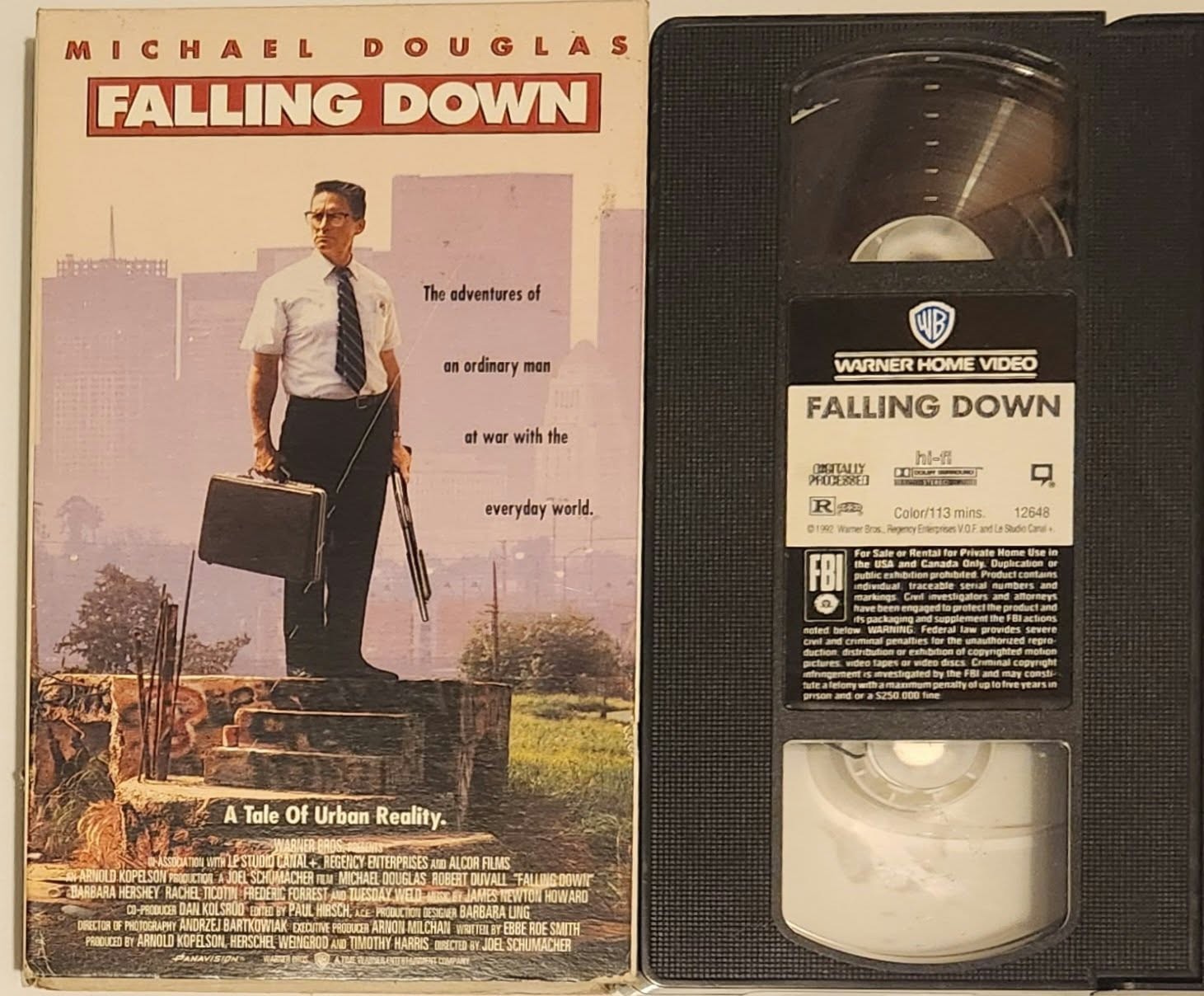 Falling Down (Vintage VHS, 1992/1993) Michael Douglas, Robert Duvall