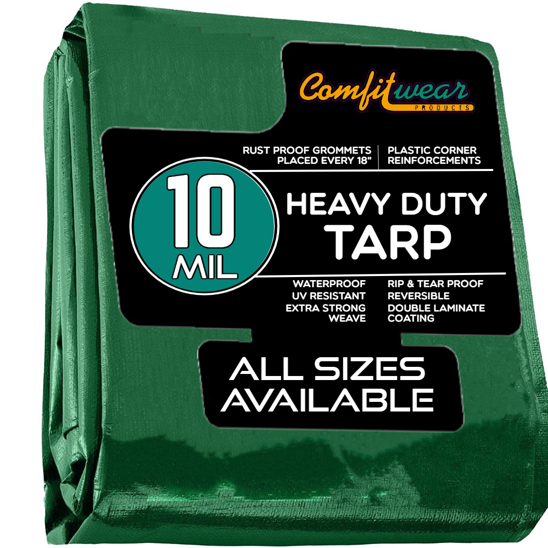 COMFITWEAR Super Heavy Duty Tarp Cover Reinforced Grommet Multi-Use Pool Cover COMFITWEAR Super Heavy Duty Tarp Cover Reinforced Grommet Multi-Use Pool Cover
