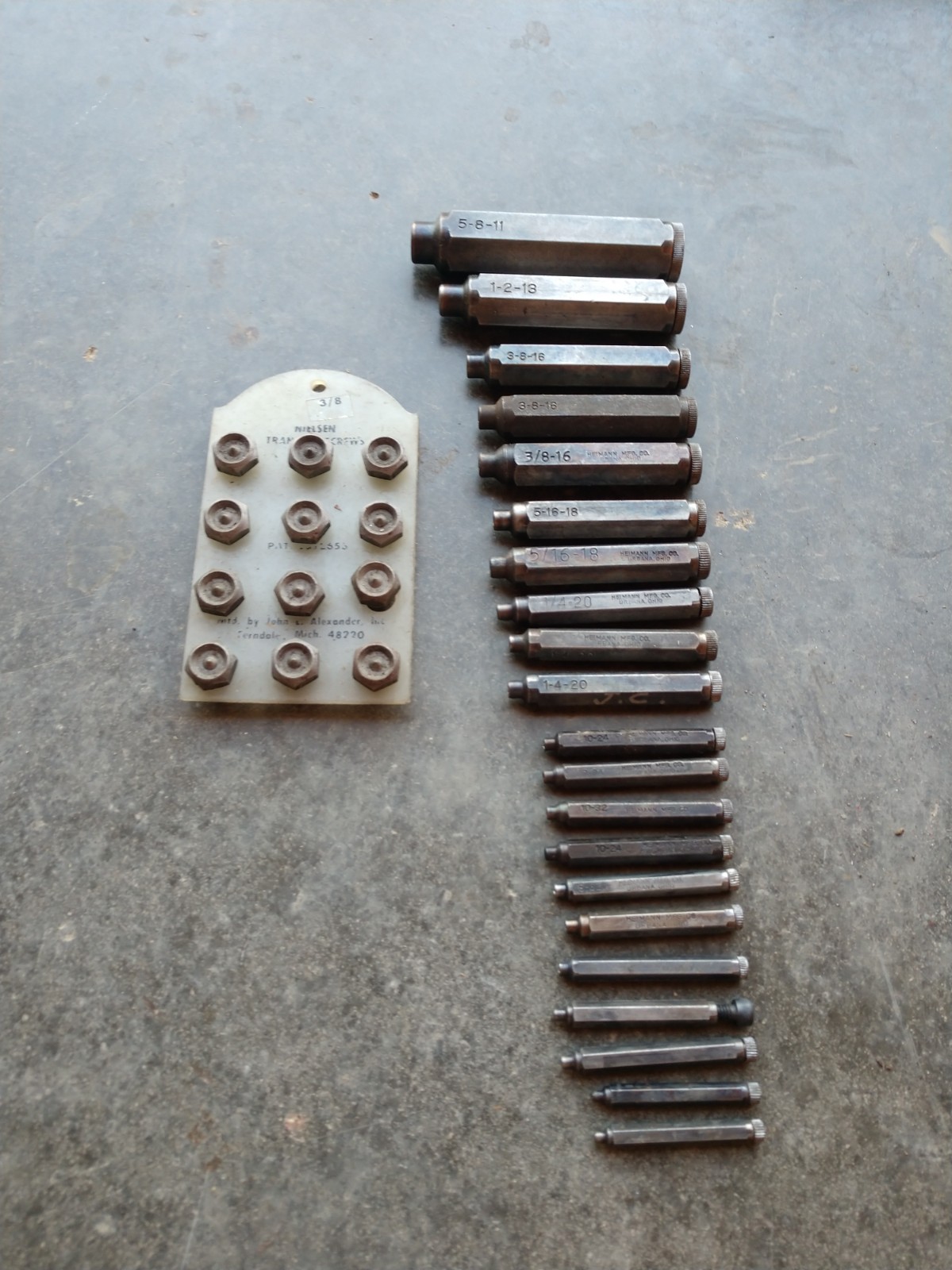Large lot of HEIMANN TRANSFER SCREWS and others Large lot of HEIMANN TRANSFER SCREWS and others