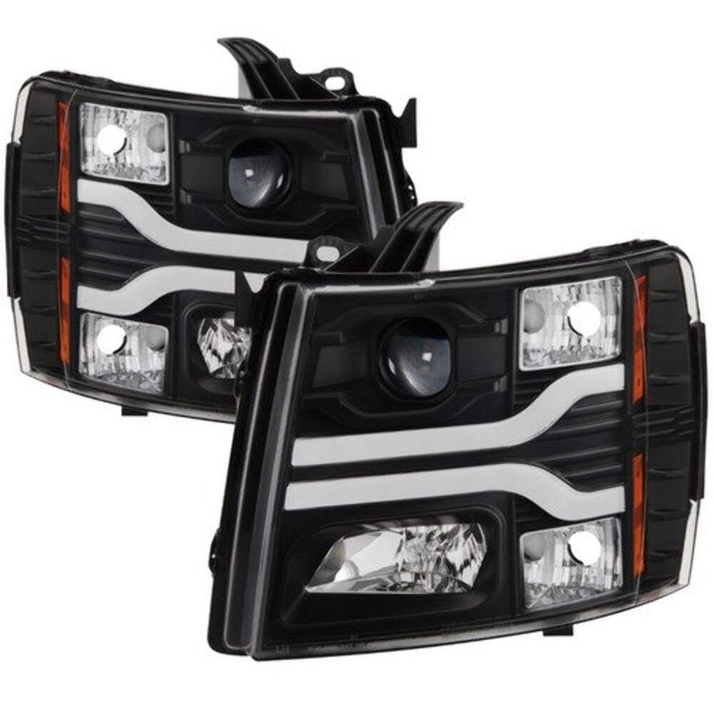 Spyder Chevy Silverado 1500 07-13 Version 3 Projector Headlights - Black PRO-YD-