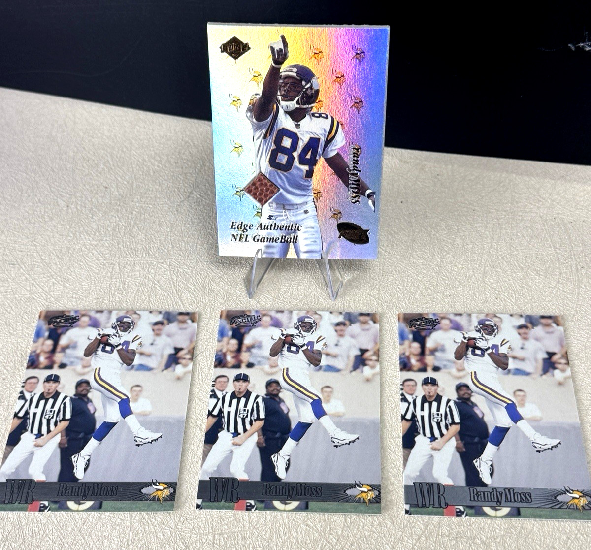 Vikings RANDY MOSS Rookie Lot (4) 1998 Collector's Edge Fury NFL GameBall More