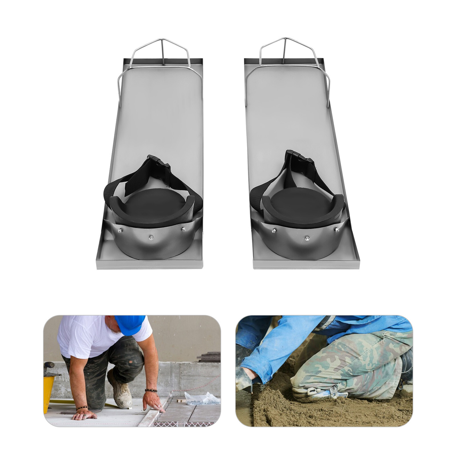 2pc Concrete Knee Boards 30*8*4in Slider Knee Boards 201 Stainless Steel