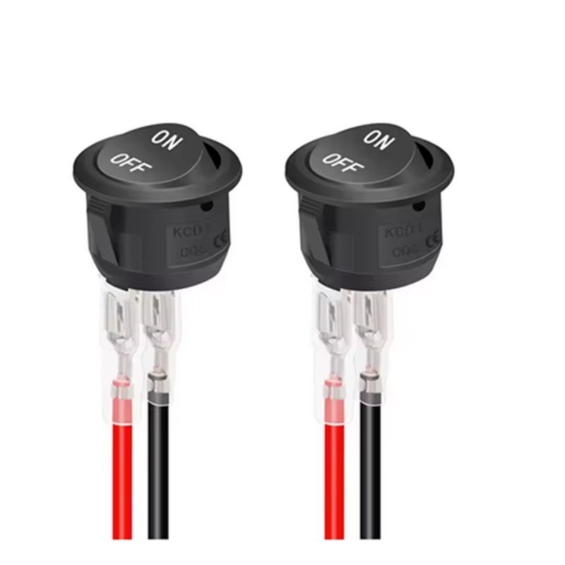 AOKIN 12V Round Rocker Switch SPST 2 Pin On/Off 20A Car Boat RV