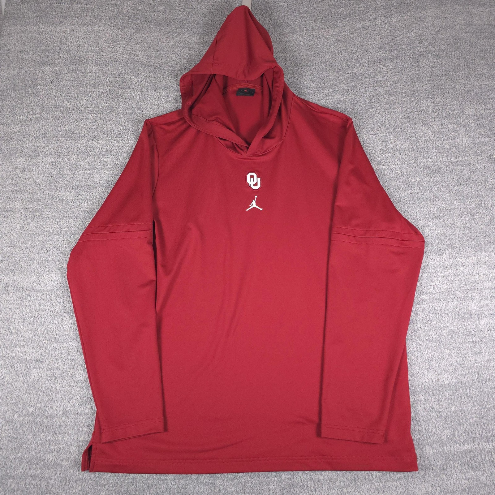 Oklahoma Sooners Shirt Mens XL Red NCAA Basketball Jordan Dri Fit Hoodie