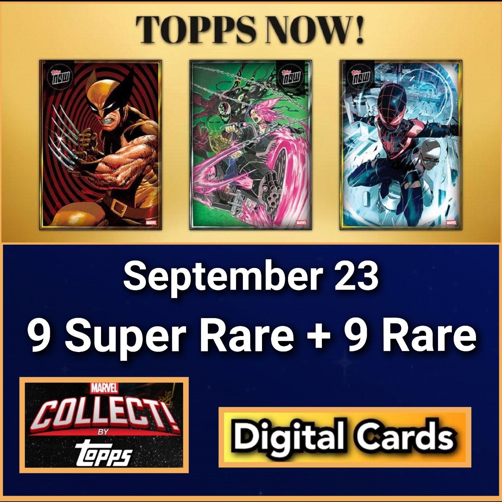 Topps Marvel Collect TOPPS NOW 2026 September 23 Gold And Silver 18 Cards Topps Marvel Collect TOPPS NOW 2026 September 23 Gold And Silver 18 Cards