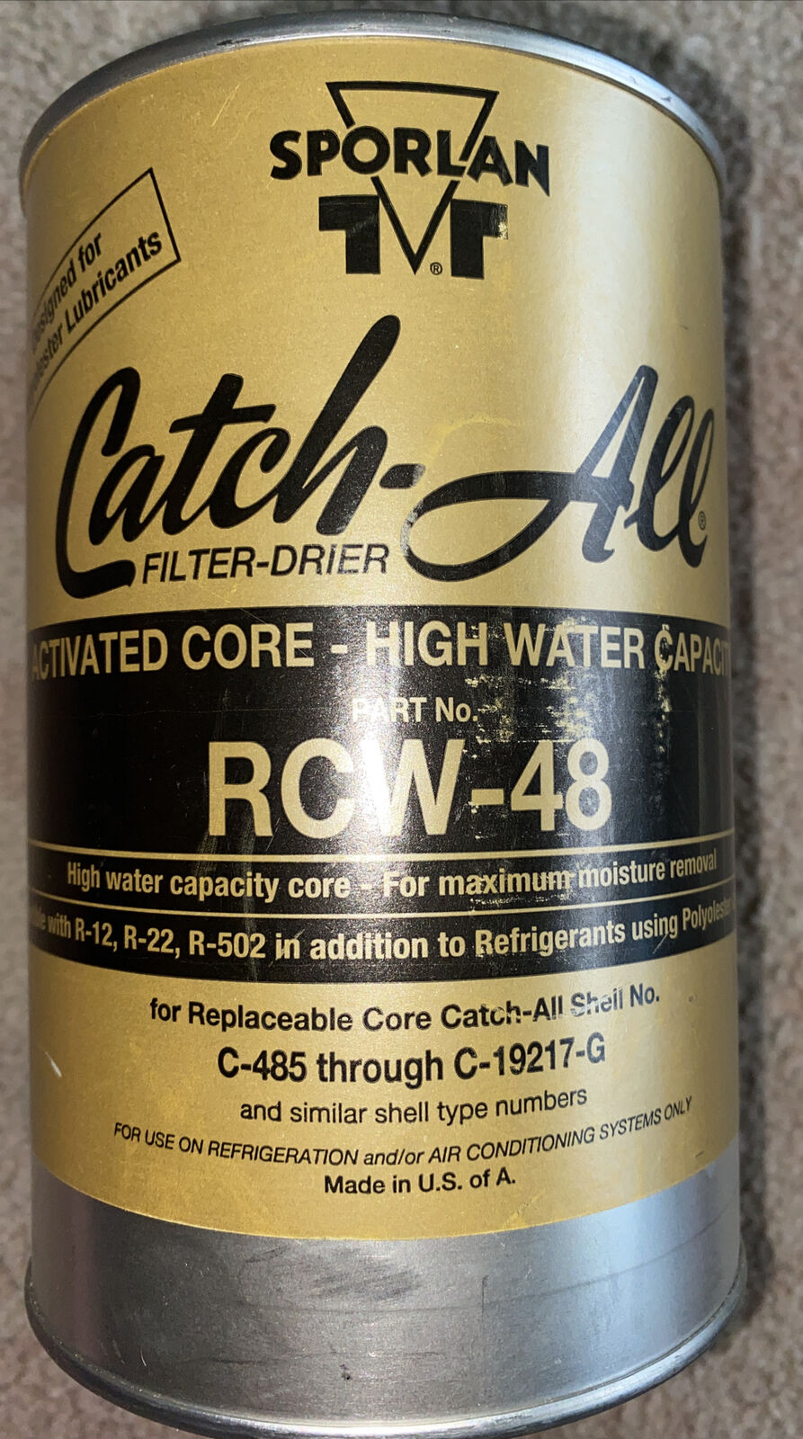 Sporlan RCW-48 / Activated Core / High Water Capacity / Catch All