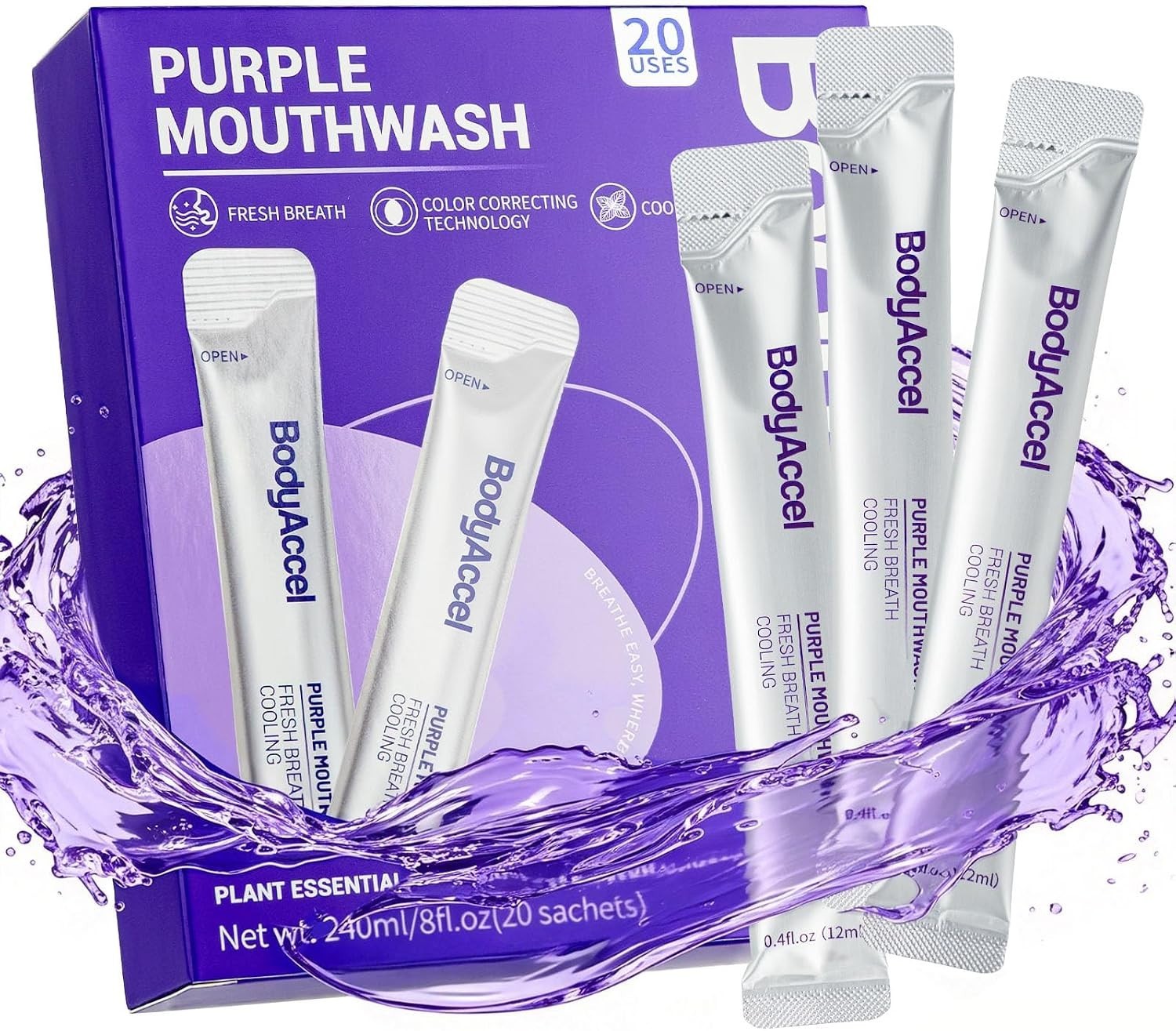 New BodyAccel Purple Mouthwash 1 pack (20 sachets) New BodyAccel Purple Mouthwash 1 pack (20 sachets)