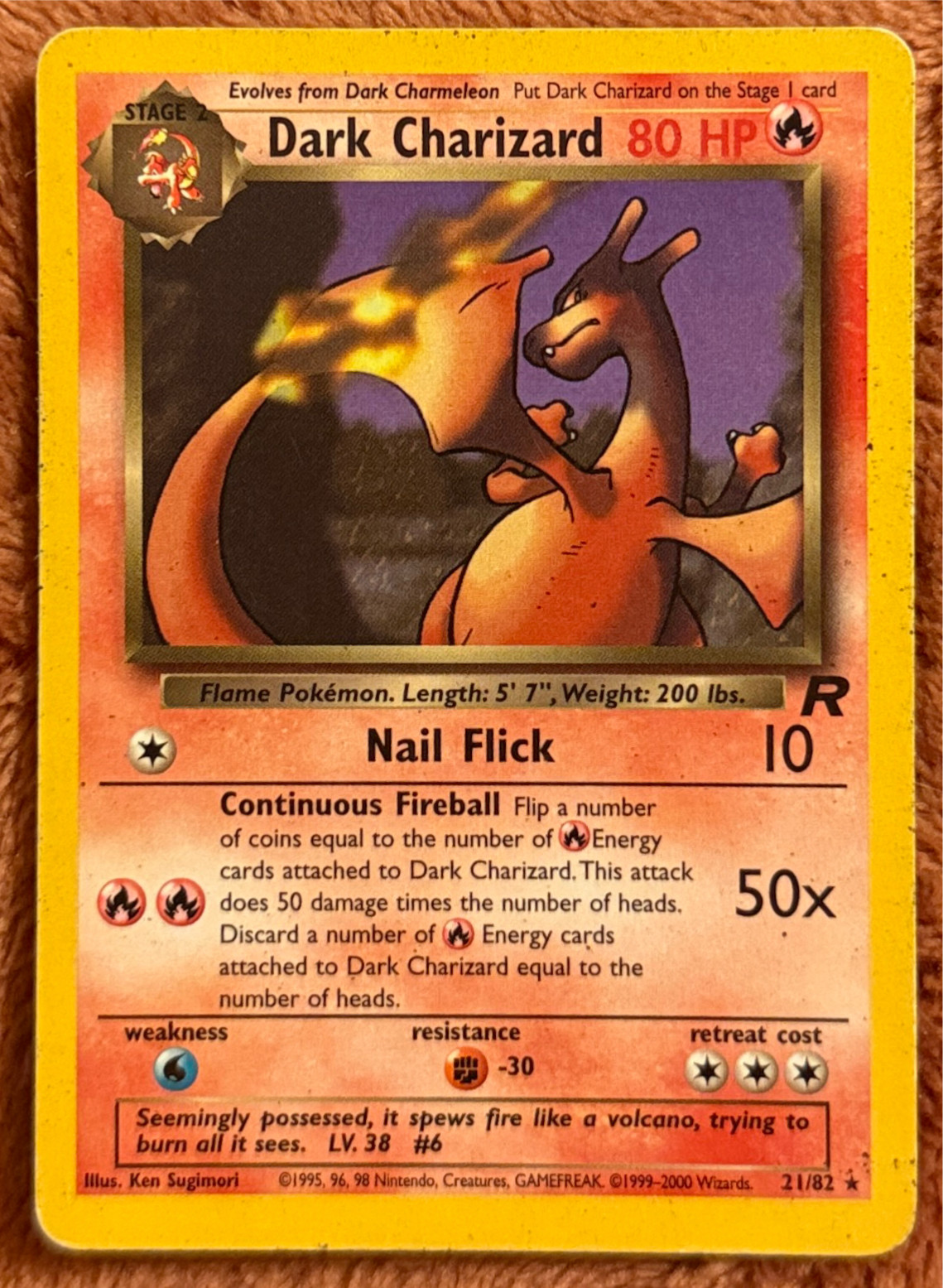 Dark Charizard 21/82 Team Rocket Regular