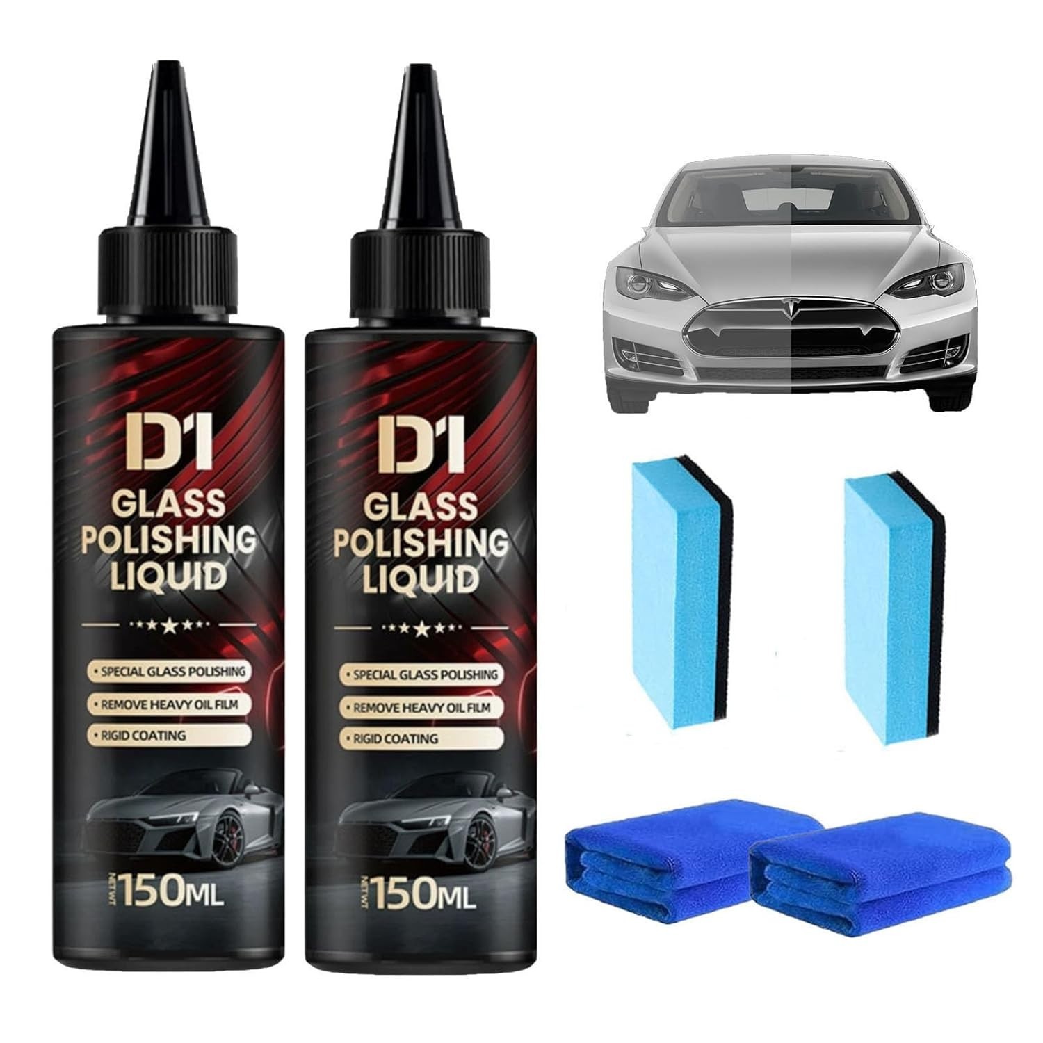 2PCS Bianca Glass Polishing Liquid D1,Bomini Car Glass Polishing Compound Windsh 2PCS Bianca Glass Polishing Liquid D1,Bomini Car Glass Polishing Compound Windsh