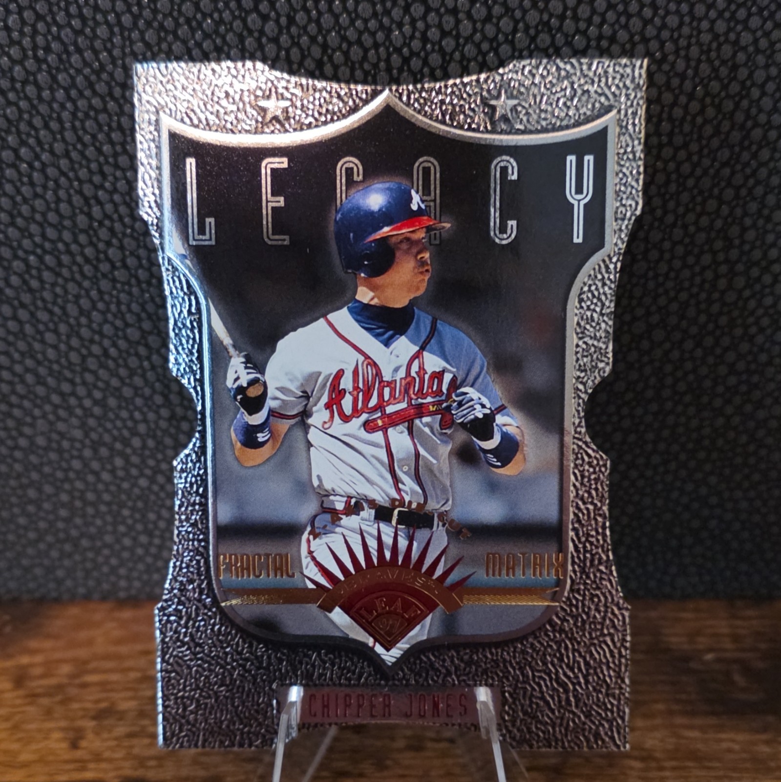 Rare 1997 Donruss Chipper Jones Legacy Z-Axis Fractal Matrix Die Cut Braves