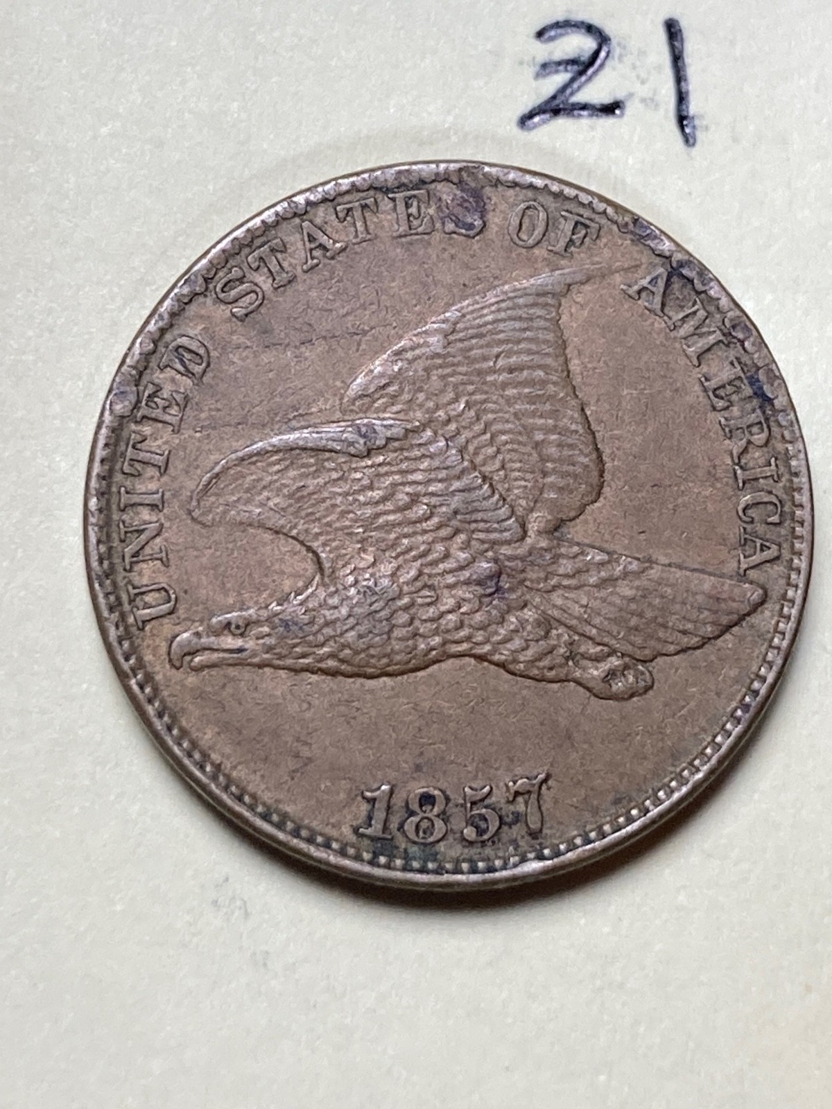 1857 Flying Eagle cent, coin #Z1 1857 Flying Eagle cent, coin #Z1