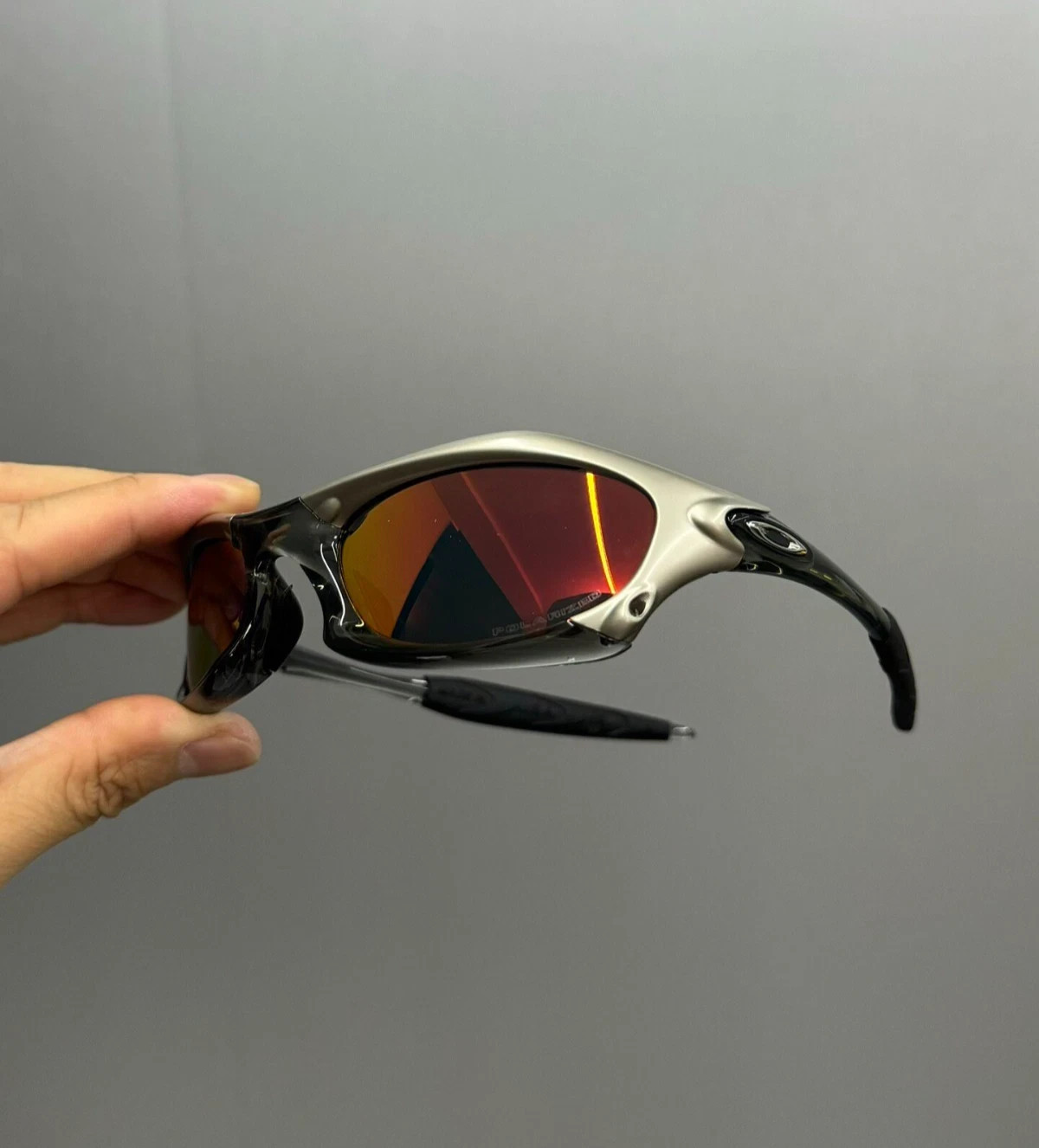 Vintage Y2K Oakley Splice Polarized Sunglasses Red Lenses Mixed Material Frame Vintage Y2K Oakley Splice Polarized Sunglasses Red Lenses Mixed Material Frame