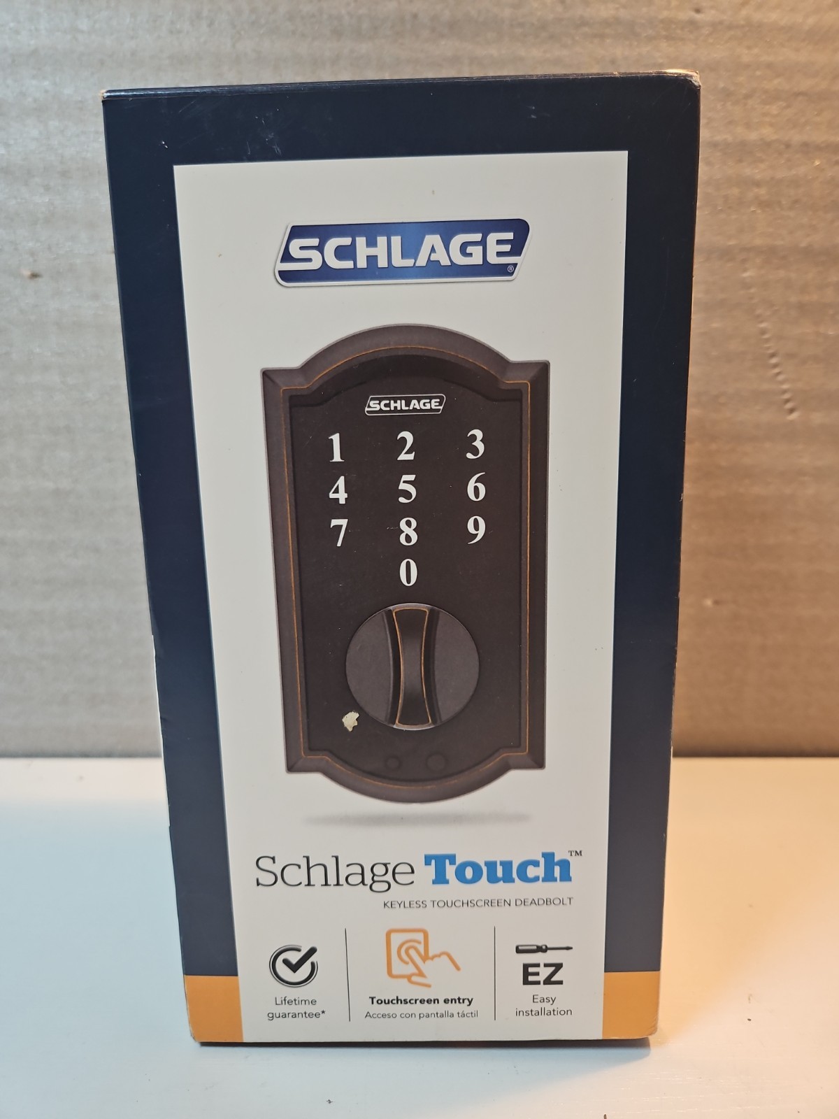 Schlage Touch Aged Bronze Camelot Deadbolt - BE375 VCAM 716
