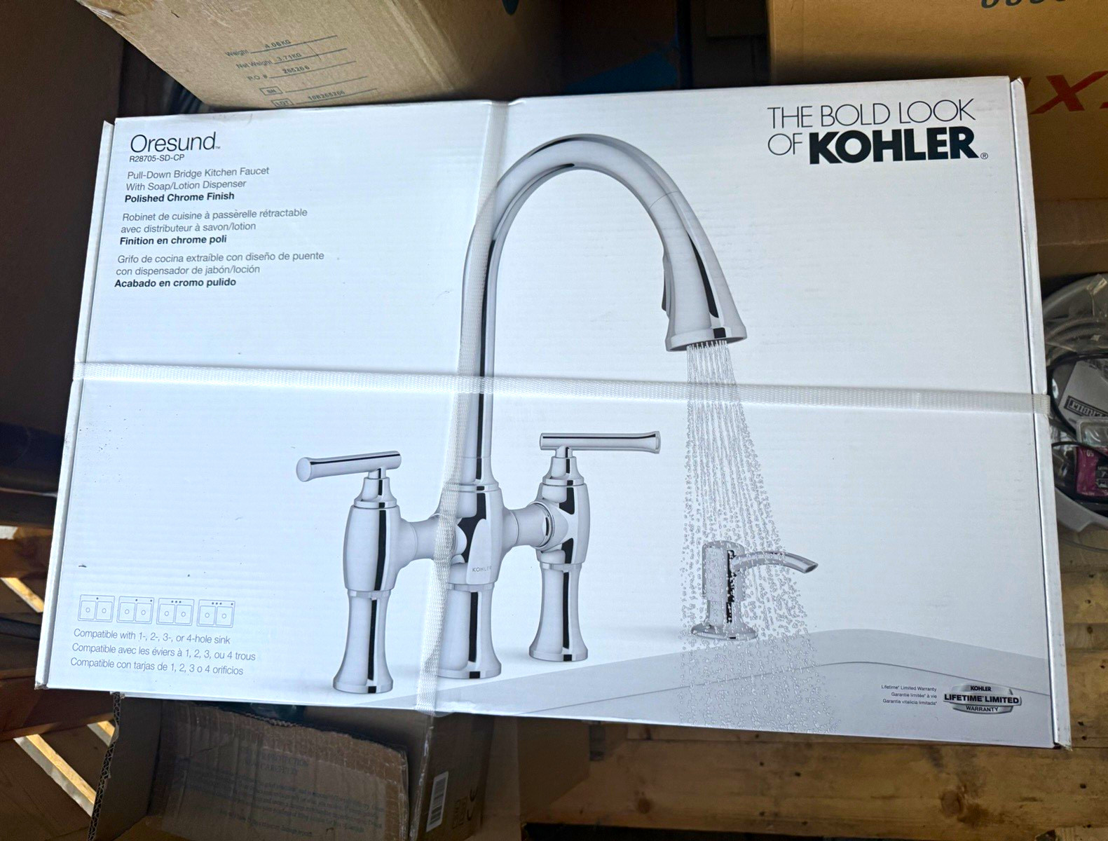 Kohler Otesund 8in Widespread Bathroom Faucet Polished Chrome w/ Pop-Up Drain