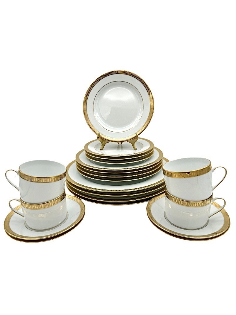 Bernardaud Madison Gold - (20pc) 5 Piece Place Settings, Set of 4
