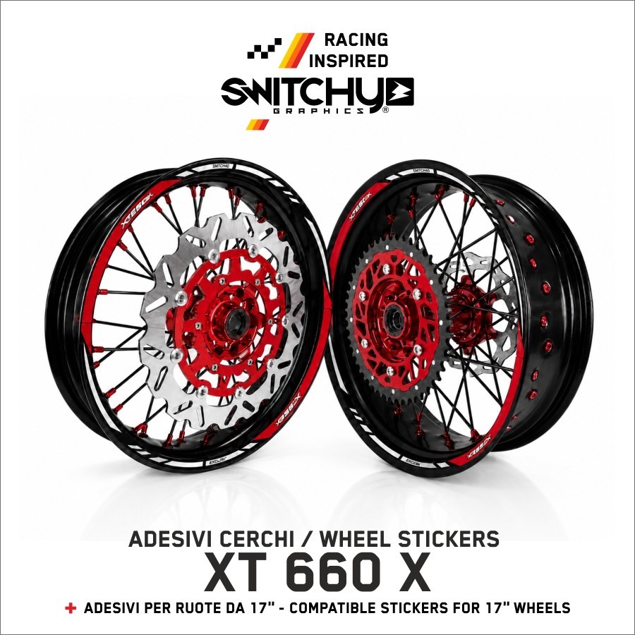 Switchy Graphics Yamaha XT 660 X Stickers for Rims Wheels Stickers