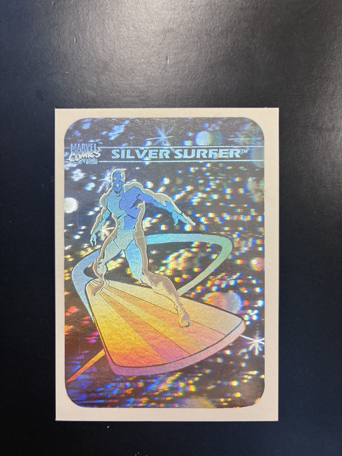 1990 Marvel Universe Series 1 Silver Surfer Hologram Insert Chase Card MH3 1990 Marvel Universe Series 1 Silver Surfer Hologram Insert Chase Card MH3
