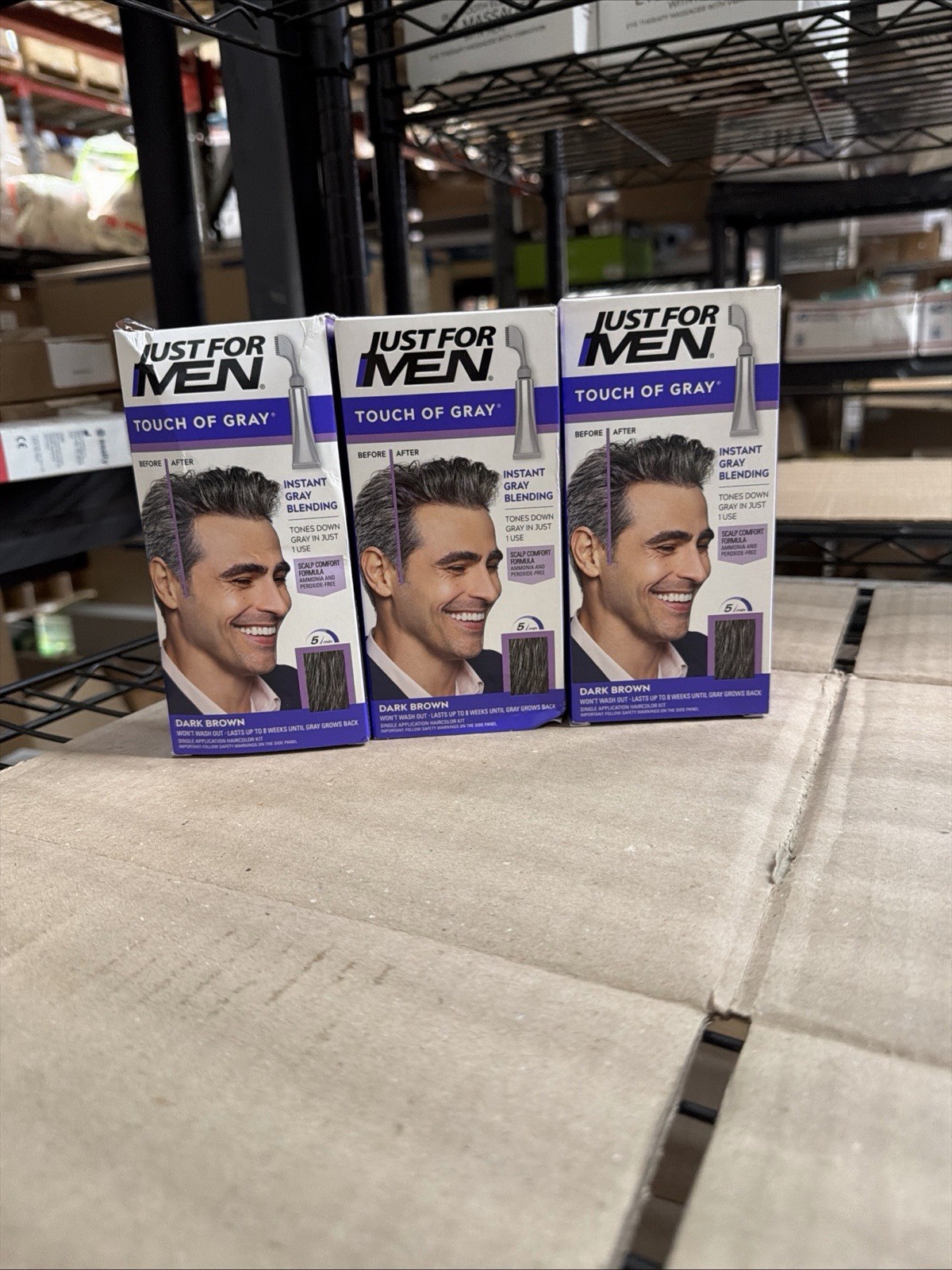 Just For Men Touch of Gray Hair Color w/ Comb Applicator, T-25 Light Brown 3PK Just For Men Touch of Gray Hair Color w/ Comb Applicator, T-25 Light Brown 3PK