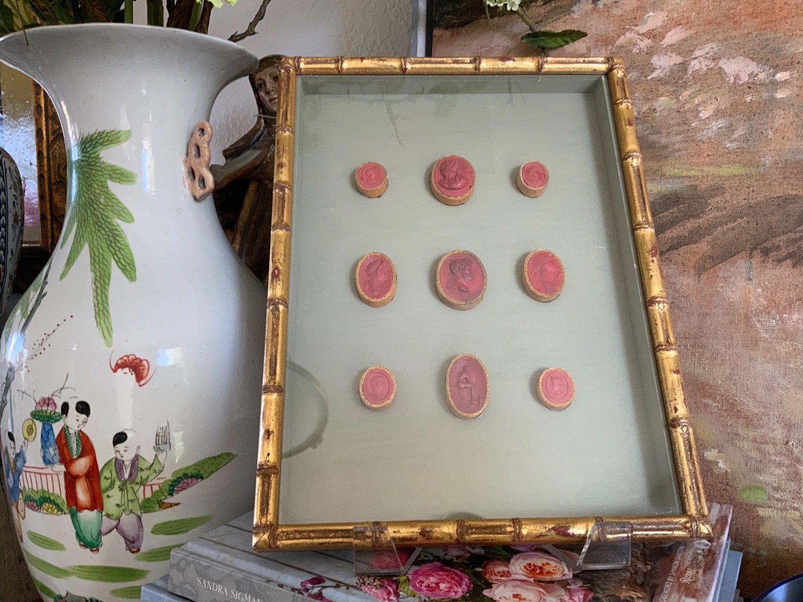 Rare Collection of 18th Century Plaster Grand Tour Intaglios Italy Circa 1775