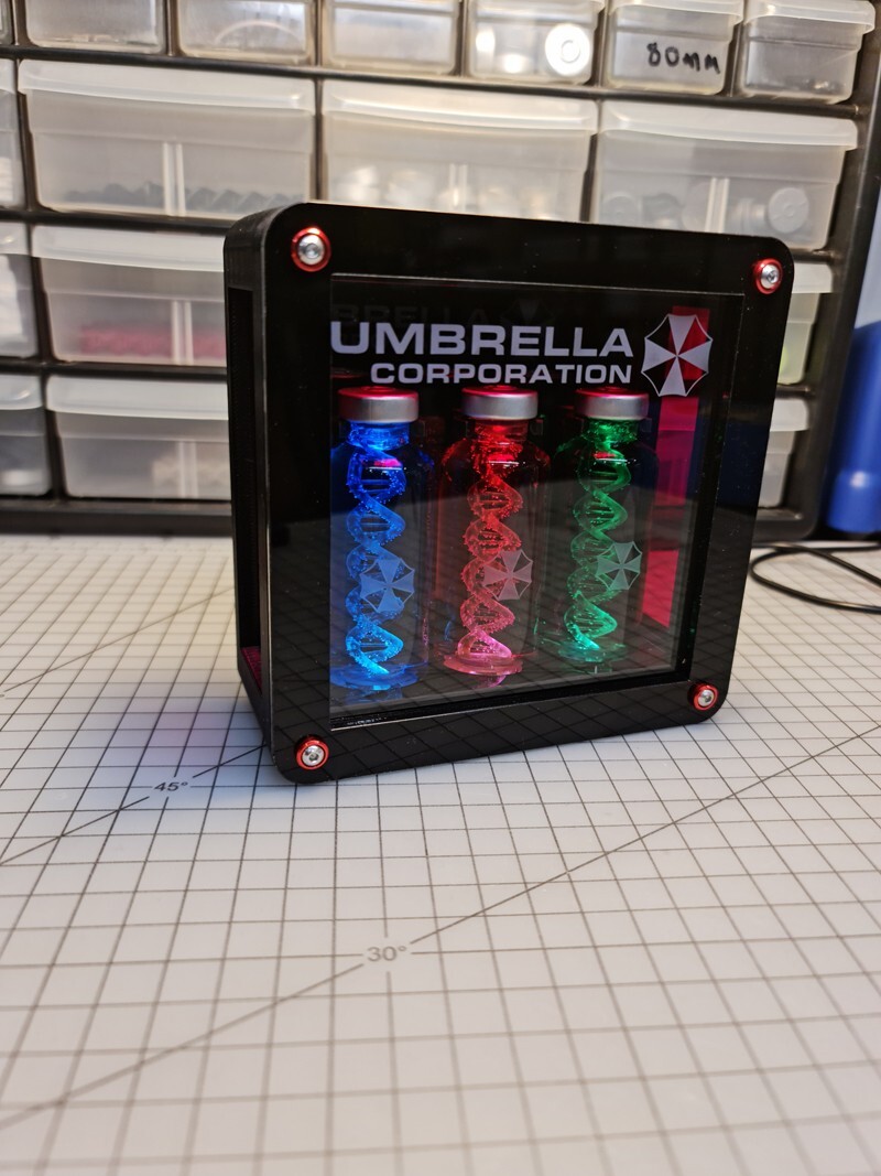 Resident Evil Umbrella Corporation Lighted 3 Vial Display Set Resident Evil Umbrella Corporation Lighted 3 Vial Display Set