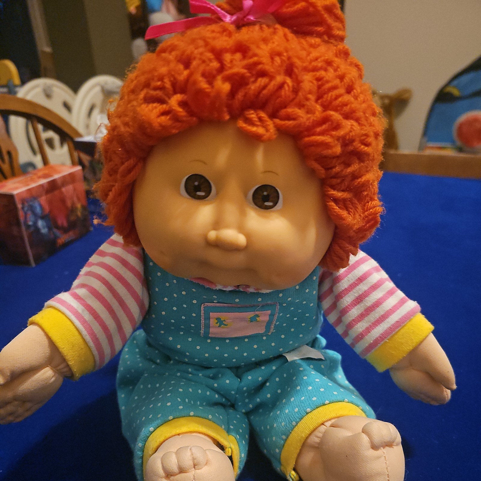 Vintage 1989 Cabbage Patch Kids Head Mold 3 Red hair/Brown Eyes Pink Signature Vintage 1989 Cabbage Patch Kids Head Mold 3 Red hair/Brown Eyes Pink Signature