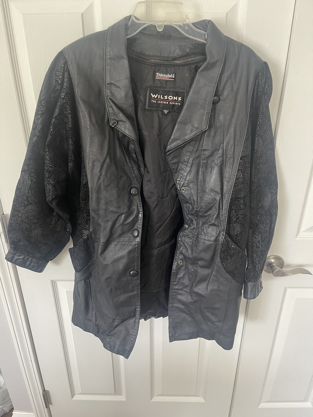 Vintage Wilsons The Leather Experts Womens Leather Jacket Small Thinsulate