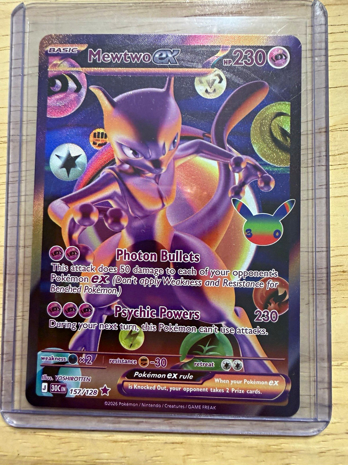 Mewtwo ex 157/128 30th Celebrations futuristic rare (possibly a PSA 10)
