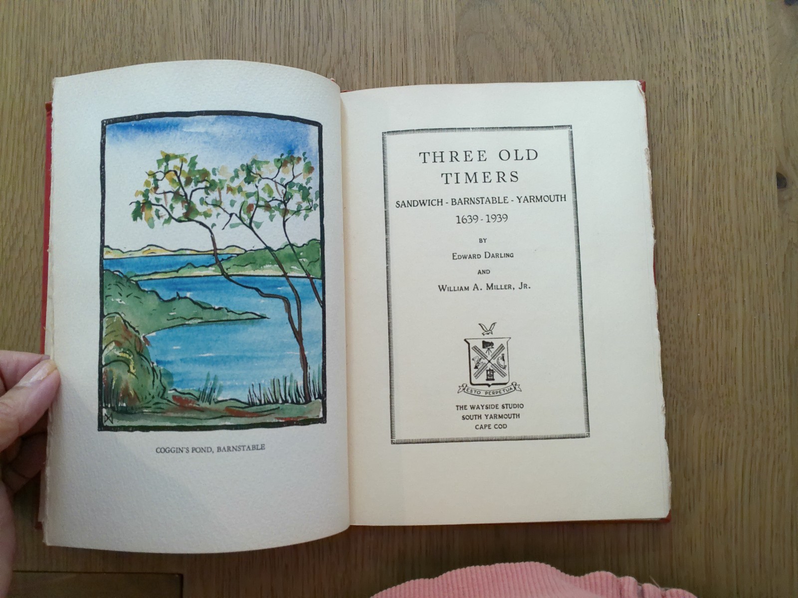 RARE 1939 /3 OLD TIMERS 1ST /LTD printing #32 w/handpainted & WOODCUTS/ CAPE COD