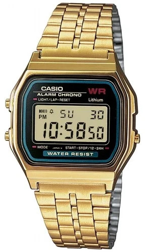 CASIO DIGITAL WRISTWATCH ALARM CHRONO A159WGEA-1VT CASIO DIGITAL WRISTWATCH ALARM CHRONO A159WGEA-1VT